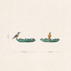 Thác khói chim bói cá kết hợp lá sen CD1056