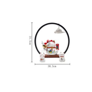 Thác khói trầm hương mèo thần tài đẹp CD1092