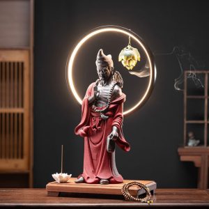 Thác khói trầm hương tượng Phật Tế Công CD1087