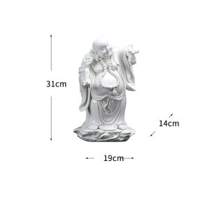 Tượng Phật di lặc cầm gậy như ý CD1127