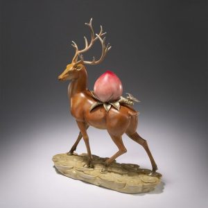 Tượng hươu cõng đào tiên CD1045