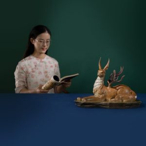 Quà tặng tượng hươu nghệ thuật CD1027