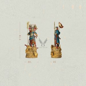 Tượng Quan Công bằng đồng năm cờ CD1053