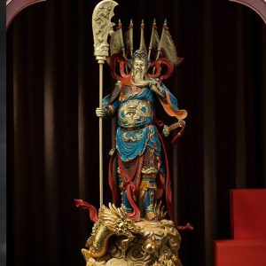 Tượng Quan Công bằng đồng năm cờ CD1053