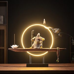 Trầm hương thác khói tượng Quan Công CD1090