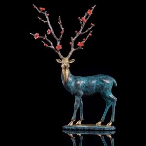 Đôi hươu hoa anh đào bằng đồng CD670
