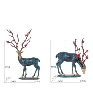 Đôi hươu hoa anh đào bằng đồng CD670