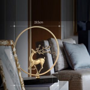 Đồ decor hươu bằng đồng CD233