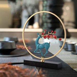 Đồ decor hươu bằng đồng CD233