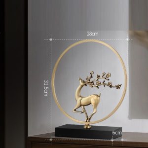 Đồ decor hươu bằng đồng CD233