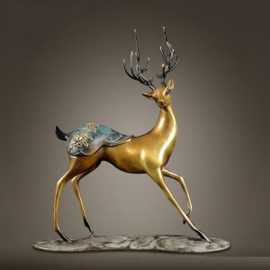 Tượng hươu đồng để bàn CD281
