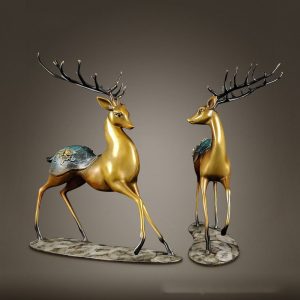 Tượng hươu đồng để bàn CD281