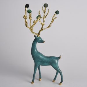 Tượng hươu Sika gắn đá CD413