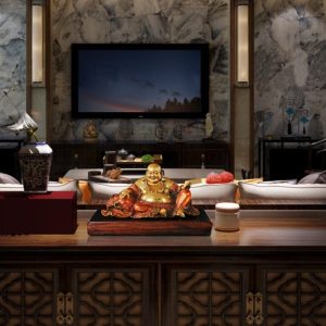 Tượng phật di lặc ngồi cầm hũ tiền bằng đồng CD879