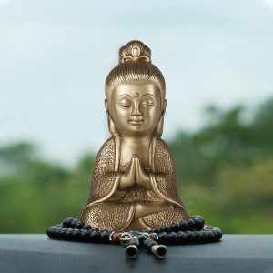 Tượng Quan Âm Bồ Tát để xe hơi cầu bình an CD505