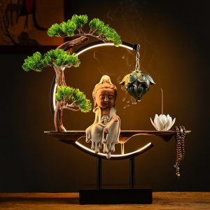 Thác khói trầm hương Phật thờ tại gia