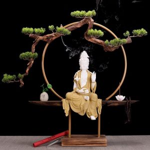 Thác khói trầm hương Phật Quan Âm lớn thờ tại gia CD2035