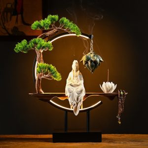 Thác khói trầm hương tượng Quan Âm phong thủy