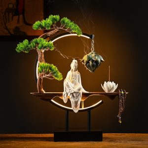 Thác khói trầm hương tượng Quan Âm phong thủy