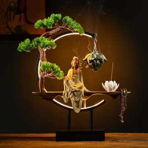 Thác khói trầm hương tượng Quan Âm phong thủy