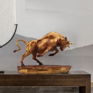 Tượng bò tót bằng đồng CD271