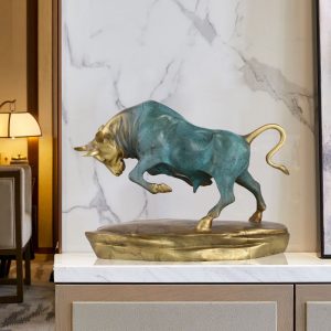 Tượng bò tót bằng đồng CD271