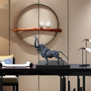 Tượng bò tót sừng dài trang trí CD578