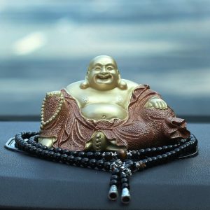 Tượng Di Lặc bằng đồng để oto CD503
