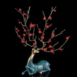 Tượng hươu nghệ thuật decor phòng khách CD671