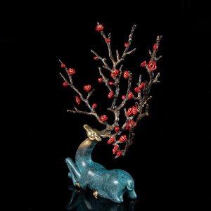 Tượng hươu nghệ thuật decor phòng khách CD671