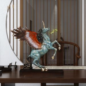 Tượng ngựa thần Pegasus bằng đồng CD447