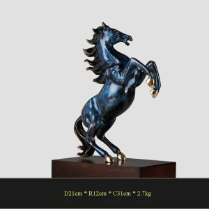 Tượng ngựa hí bằng đồng CD277