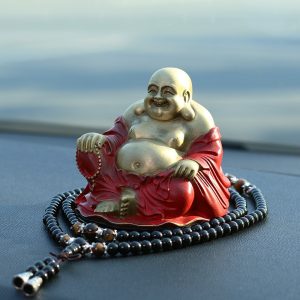 Tượng Di Lặc bằng đồng để oto CD503