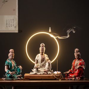 Thác khói trầm hương Phật Quan Âm cầm kinh