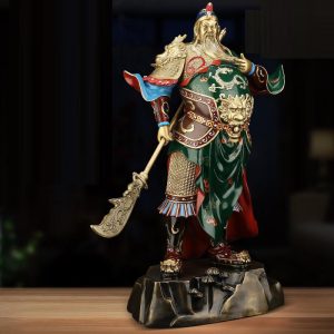 Tượng quan công bằng đồng vật phong thủy trấn trạch và trừ tà CD42