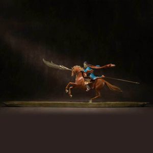 Tượng quan công cưỡi ngựa cầm uyển nguyệt đao CD901