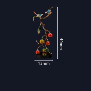 Đồ để bàn cặp chim uyên ương đậu trên cành hồng CD1288