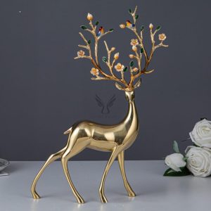 Đồ để bàn cặp hươu hoa mai CD1270