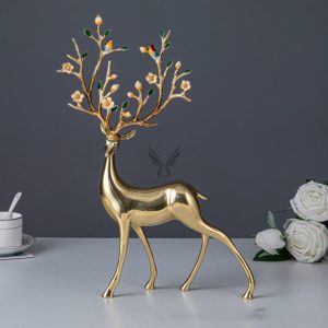 Đồ để bàn cặp hươu hoa mai CD1270