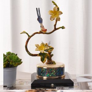 Đồ để bàn chim đậu cành hoa CD1124