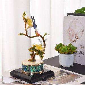 Đồ để bàn chim đậu cành hoa CD1124