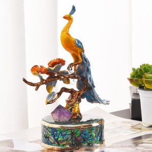 Đồ để bàn chim đậu cành hoa CD1124