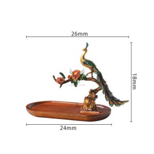 Đồ để bàn chim đậu hoa hồng decor CD1267