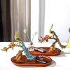Đồ để bàn chim đậu hoa hồng decor CD1267