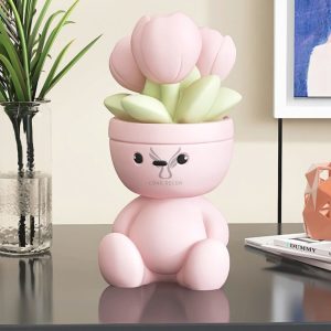 Tượng chú gấu tóc hoa CD1470