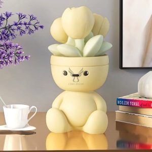 Tượng chú gấu tóc hoa CD1470