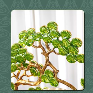 Đồng hồ để bàn kết hợp cây tùng decor CD1265