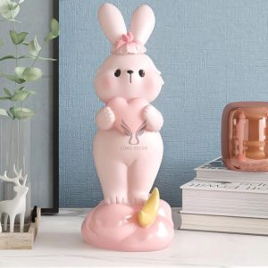Tượng bé thỏ cầm trái tim CD1502