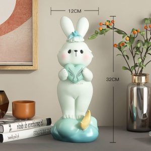 Tượng bé thỏ cầm trái tim CD1502