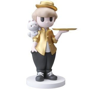 Tượng cậu bé đáng yêu cầm khay CD1420